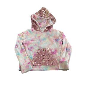 Sunset Sky Tie Dye Sequin Hoodie Size 6